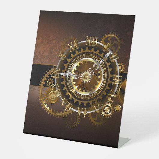 Steampunk clock sockelschild (Vorderseite)