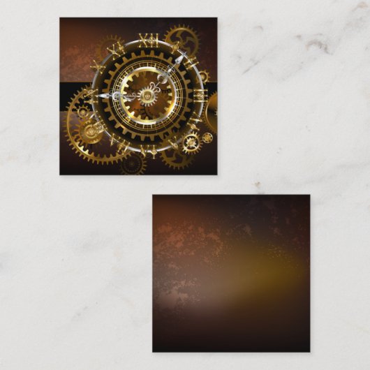 Steampunk clock telefonnummerkarte (Vorne/Hinten)