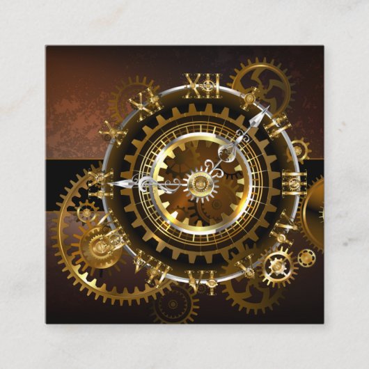 Steampunk clock telefonnummerkarte (Vorderseite)