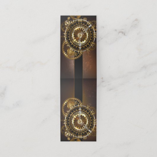 Steampunk clock terminkarte (Außenseite Aufgefaltet)