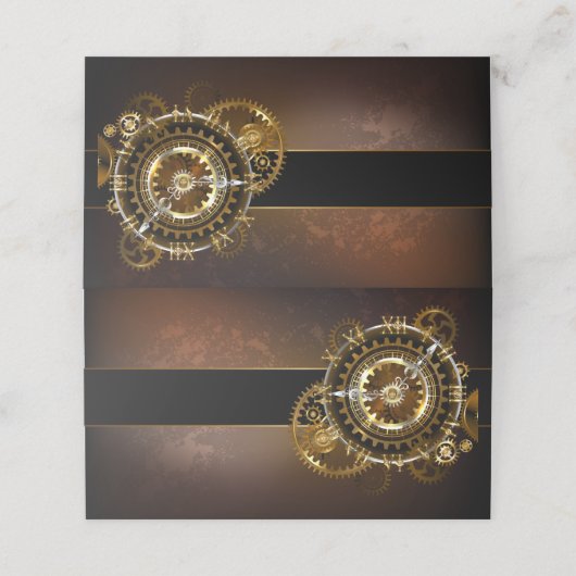 Steampunk clock terminkarte (Außenseite Aufgefaltet)