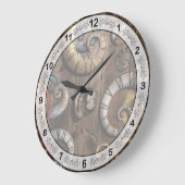 Steampunk - Clock - Time machine Große Wanduhr (Winkel)