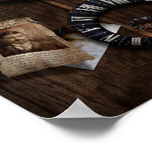 Steampunk - Clock - Time machine Poster (Ecke)