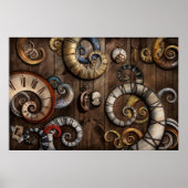 Steampunk - Clock - Time machine Poster (Vorne)