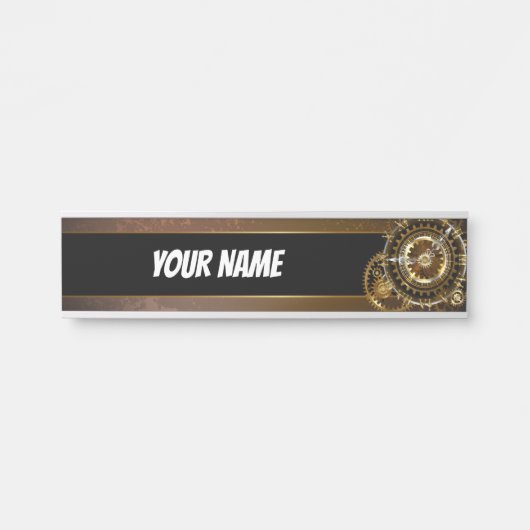 Steampunk clock türschild (Vorderseite )