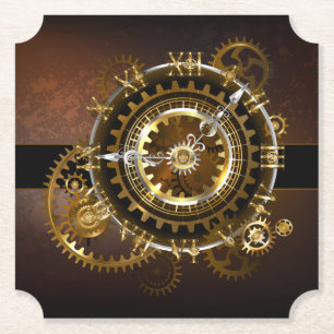 Steampunk clock untersetzer