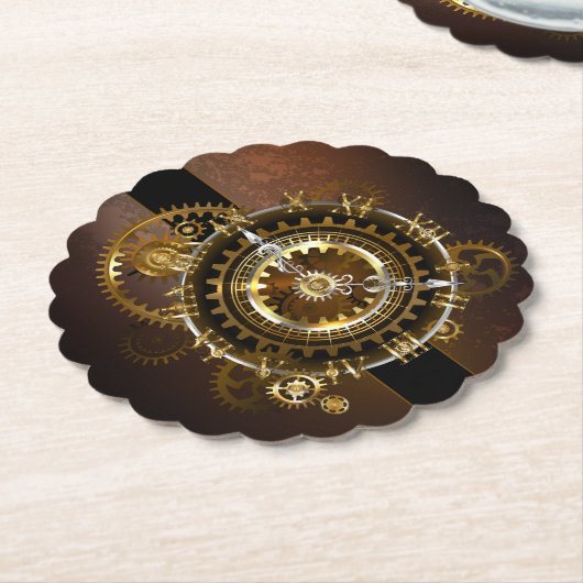Steampunk clock untersetzer (angewinkelt)
