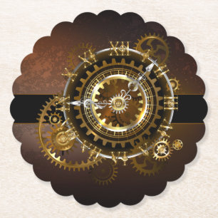 Steampunk clock untersetzer