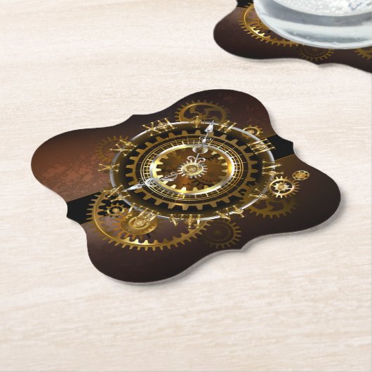 Steampunk clock untersetzer (angewinkelt)