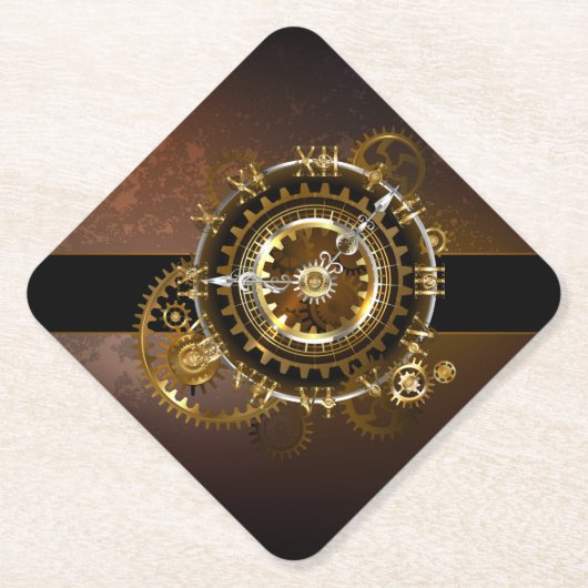 Steampunk clock untersetzer (Vorderseite)