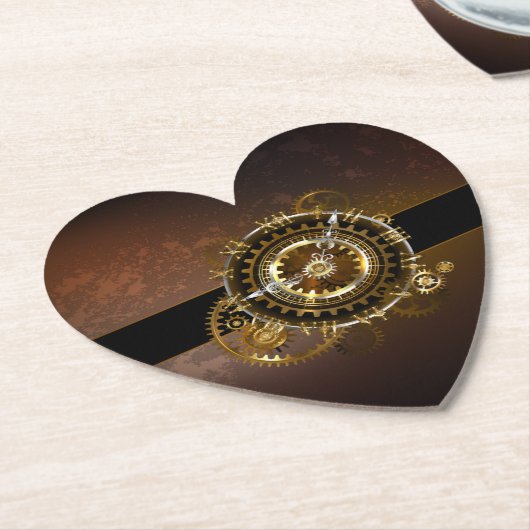 Steampunk clock untersetzer (angewinkelt)