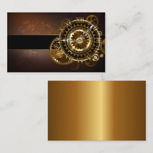Steampunk clock visitenkarte (Vorne/Hinten)