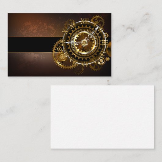 Steampunk clock visitenkarte (Vorne/Hinten)