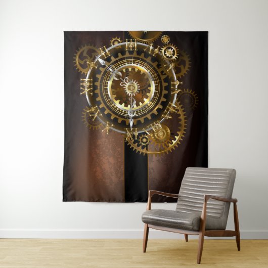 Steampunk clock wandteppich (Beispiel)