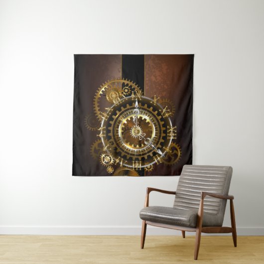 Steampunk clock wandteppich (Beispiel (Horizontal))