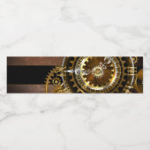 Steampunk clock wasserflaschenetikett (Einzelnes Label)