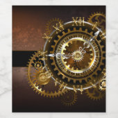 Steampunk clock weinetikett (Einzelnes Label)