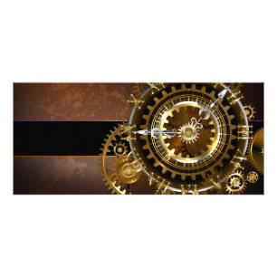 Steampunk clock werbekarte