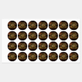 Steampunk clock with antique gears etiketten (Blatt)