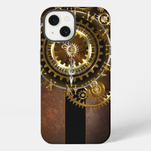 Steampunk clock with antique gears iPhone 13 hülle