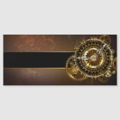 Steampunk clock with antique gears magneteinladung (Vorderseite)