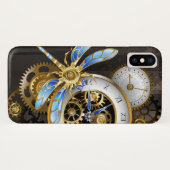 Steampunk Clock with Mechanical Dragonfly Case-Mate iPhone Hülle (Rückseite (Horizontal))