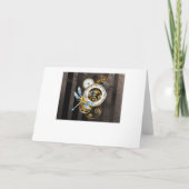 Steampunk Clock with Mechanical Dragonfly Einladung (Rückseite)