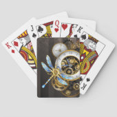 Steampunk Clock with Mechanical Dragonfly Spielkarten (Rückseite)