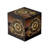 Steampunk clock würfel (Rückseite Schrägansicht)