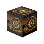 Steampunk clock würfel (Vorderseite Schrägansicht)