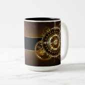 Steampunk clock zweifarbige tasse (VorderseiteRechts)