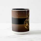 Steampunk clock zweifarbige tasse (Mittel)