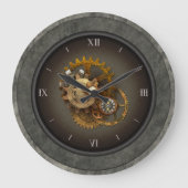 SteamPunk Clocks & Cogs Große Wanduhr (Vorderseite)
