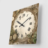Steampunk Clocks Wall Clock Quadratische Wanduhr (Winkel)