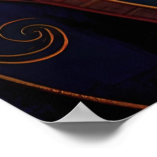 Steampunk Clockwork Abstract Design Poster (Ecke)