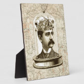 Steampunk clockwork brain head in jar fotoplatte (Seite)