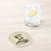 Steampunk clockwork brain head in jar untersetzer (Seite)