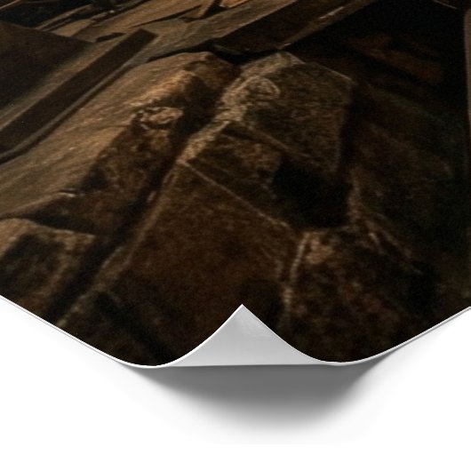 Steampunk Clockwork Machine Hall Poster (Ecke)