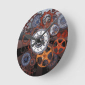 Steampunk clockwork pattern rustic runde wanduhr (Winkel)