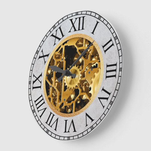 Steampunk Clockworks Große Wanduhr (Winkel)