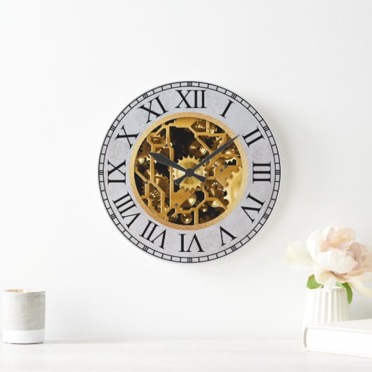 Steampunk Clockworks Große Wanduhr (Zuhause)