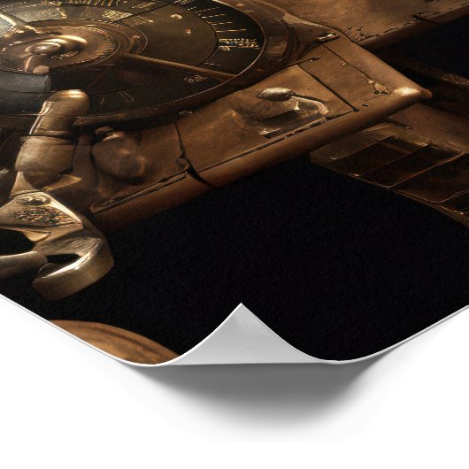 Steampunk-Cockpit Poster (Ecke)