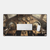 Steampunk-Cockpit Schreibtischunterlage (Tastatur & Maus)