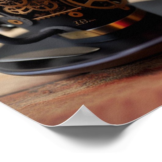 Steampunk Coffee Cup Poster (Ecke)