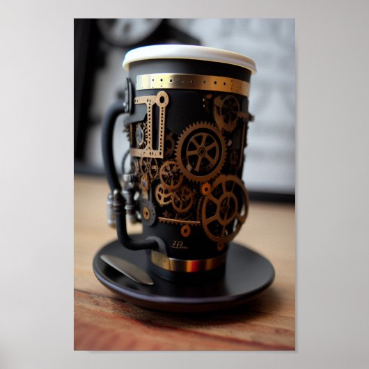 Steampunk Coffee Cup Poster (Vorne)