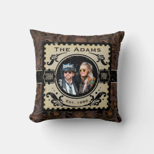 Steampunk Cogs Brown Viktorianischer Jahrestag Kissen