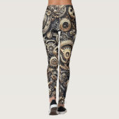 Steampunk Cogs & Gears Muster Leggings (Rückseite)