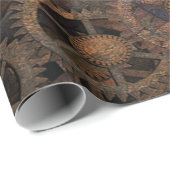 Steampunk Cogs Wheels Wrapping Paper Geschenkpapier (Rolleneckpunkt)