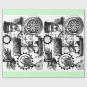 Steampunk Collage #1 durch Artinspired Geschenkpapier (Flach)