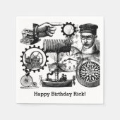 Steampunk Collage #1 von ArtinspiSpione Serviette (Vorderseite)